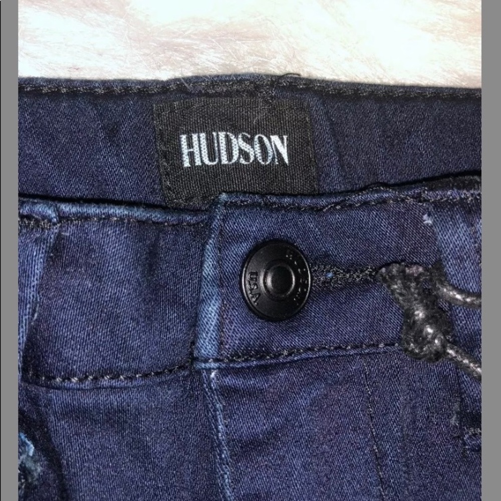 Hudson Girls Dark Denim Bermuda Shorts Size 4 - Picture 3 of 5